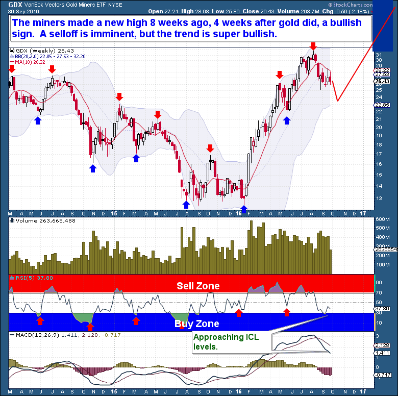 Gold Price Reversal GDX Weekly Chart - The Financial Tap